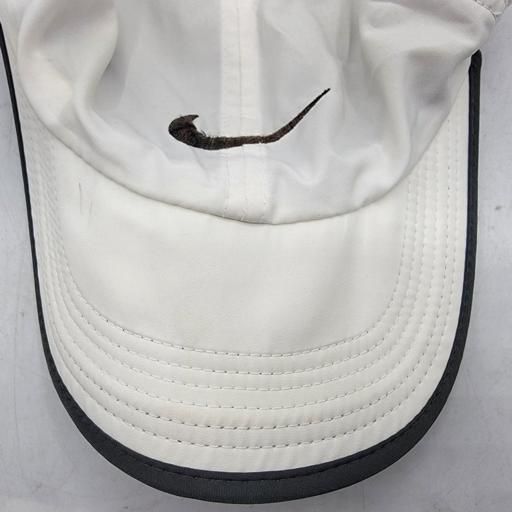 Nike Featherlight Dri Fit White Athletic Hats Adults Unisex Lightweight - Picture 4 of 6